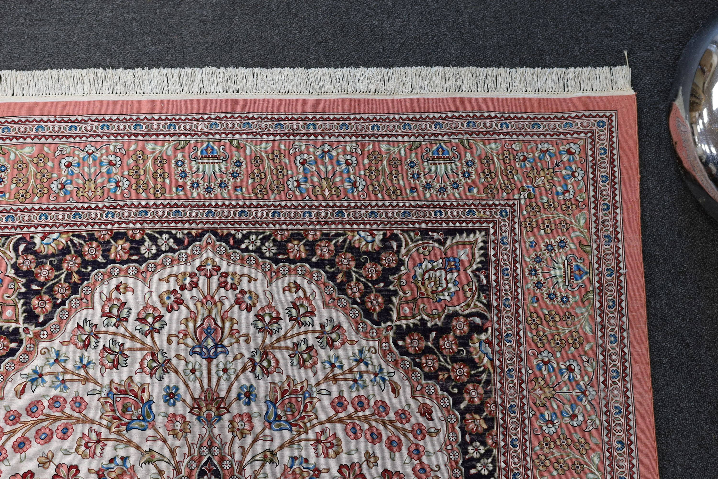 Two North West Persian part silk rugs, larger 150 x 103cm